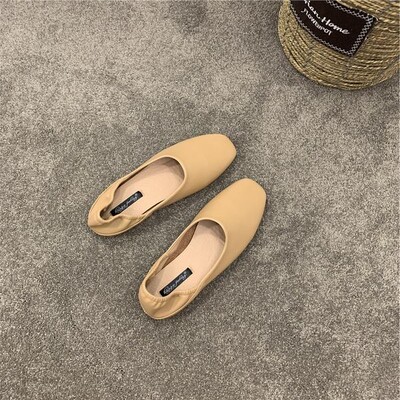 Pantofi moi Pantofi de femeie Toamnă Gură superficială Slip-on Cu vârful pătrat Casual Pantofi pentru femeie Rochie Toamna Nou Slip On Mocasin Summer Ret