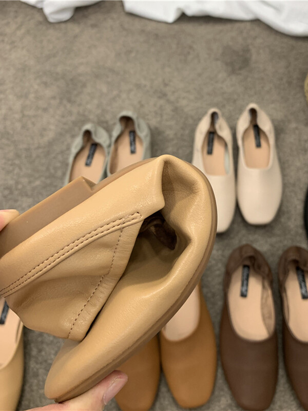 Pantofi moi Pantofi de femeie Toamnă Gură superficială Slip-on Cu vârful pătrat Casual Pantofi pentru femeie Rochie Toamna Nou Slip On Mocasin Summer Ret