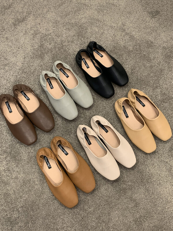 Pantofi moi Pantofi de femeie Toamnă Gură superficială Slip-on Cu vârful pătrat Casual Pantofi pentru femeie Rochie Toamna Nou Slip On Mocasin Summer Ret