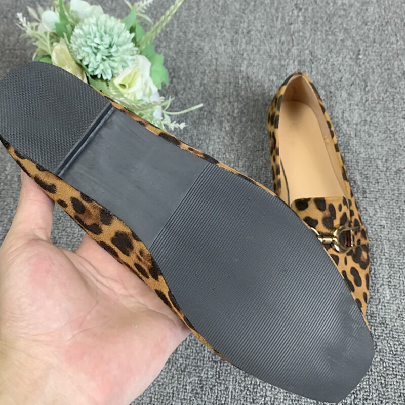 Mocasini sexy pentru femei, leopard, maro, albe