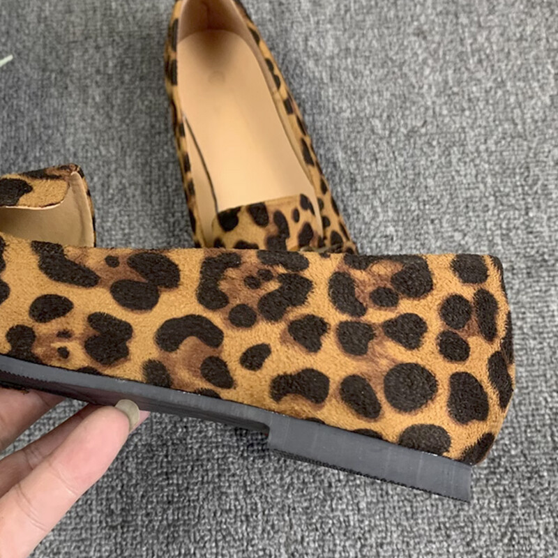 Mocasini sexy pentru femei, leopard, maro, albe