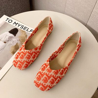 Pantofi pantofi de designer de lux pentru damă Pantofi cu vârf rotund pentru picior lat 44-32 2023 Noutăți Mocasini negre Mocasini de balet