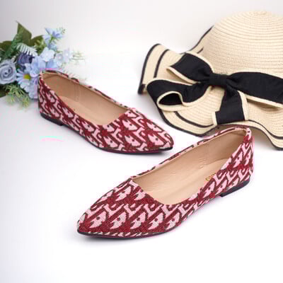 Pantofi pantofi de designer de lux pentru damă Pantofi cu vârf rotund pentru picior lat 44-32 2023 Noutăți Mocasini negre Mocasini de balet