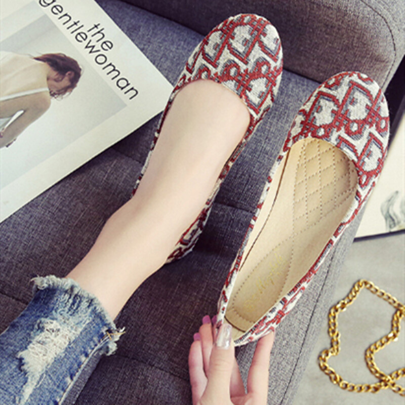 Pantofi pantofi de designer de lux pentru damă Pantofi cu vârf rotund pentru picior lat 44-32 2023 Noutăți Mocasini negre Mocasini de balet