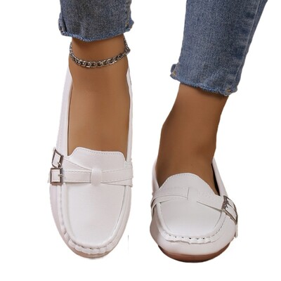 2024Kingad naistele Mokassiinid Lamedad Naispüksid Ehtsast nahast Naistekingad Balletiõe Suures suuruses naistejalatsid