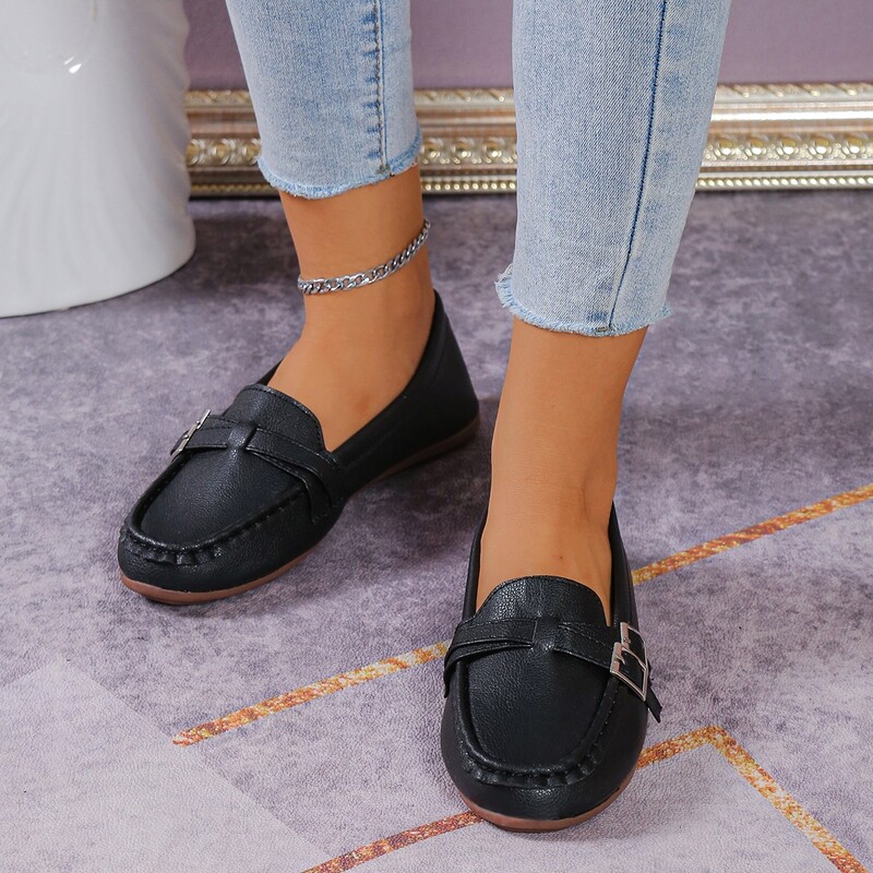 2024Kingad naistele Mokassiinid Lamedad Naispüksid Ehtsast nahast Naistekingad Balletiõe Suures suuruses naistejalatsid