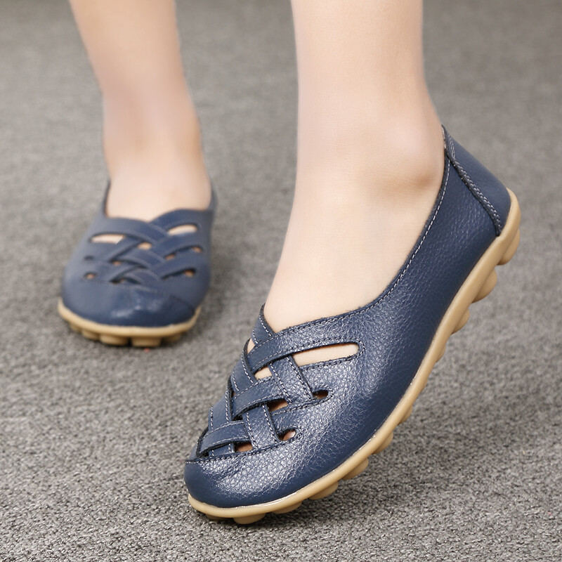 Lamedad naistele Mugavad ehtsast nahast lamedad kingad Naised Slipony Loafers Balletikingad Naiste mokassiinid, suur suurus 35-44