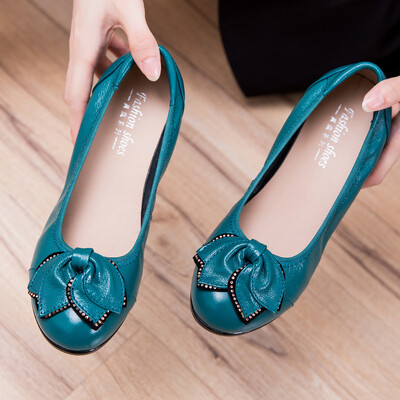 GKTINOO veće veličine (34-43) Natikače Udobne ženske ravne cipele od prave kože Ženske ležerne radne cipele za medicinske sestre Ženske ravne cipele 6 boja