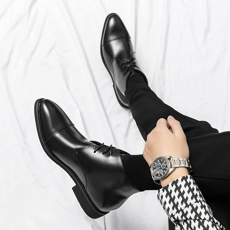 Cizme rochie cu șireturi pentru bărbați Cizme la modă pentru exterior