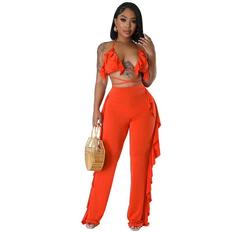 prekogranični ljetni novi proizvod Europska i američka odjeća jednobojni seksi čipkasti kupaći kostim trodijelni bikini set