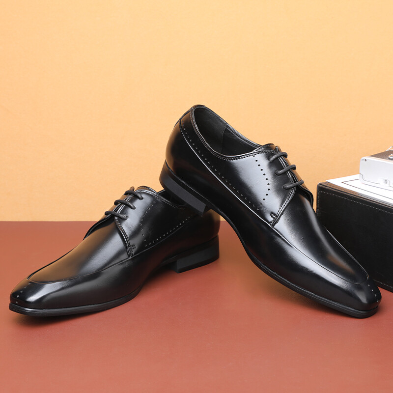 Ανδρικά κλασικά ρετρό παπούτσια Derby Ανδρικό επαγγελματικό φόρεμα γραφείου με τετράγωνα δάχτυλα Δερμάτινα παπούτσια Ανδρικά παπούτσια Γάμος για εξωτερικούς χώρους