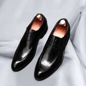 Rochie de afaceri cu cataramă cu vârf rotund pentru bărbați din piele ocazional Petrecere de nuntă pentru petrecere a timpului liber pentru afaceri Casual, pantofi clasici pentru bărbați din piele, bloc de culoare