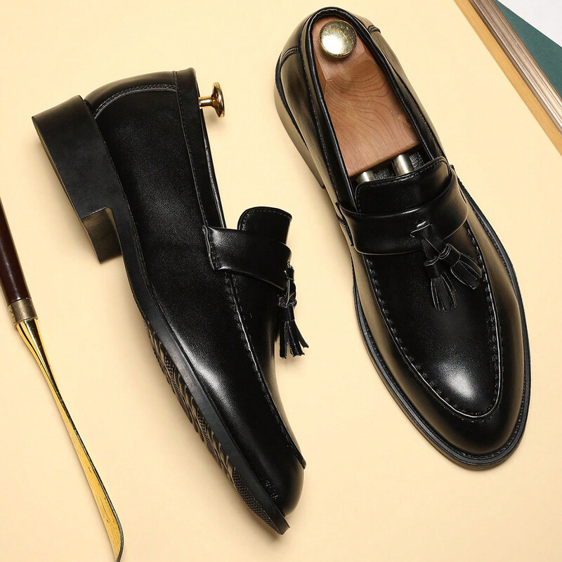 Ανδρικά παπούτσια Casual Breathable Desianer Leather LoafersΕπιχειρηματικά παπούτσια γραφείου για άνδρες που οδηγούν μοκασίνια Άνετη φούντα Εμπορίου