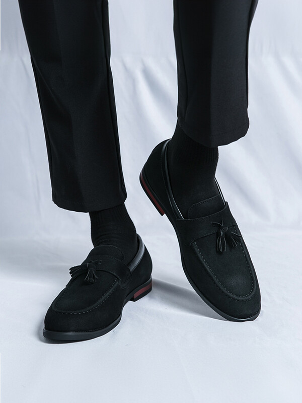 Ανδρικά νέα Suede Eather Παπούτσια Καφέ Φούντα Ανδρικά Loafers Vintage slip-on Casua Ανδρικά παπούτσια Commerce Leisure Outdoor