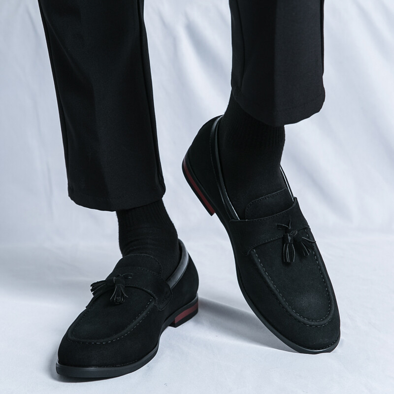 Ανδρικά νέα Suede Eather Παπούτσια Καφέ Φούντα Ανδρικά Loafers Vintage slip-on Casua Ανδρικά παπούτσια Commerce Leisure Outdoor