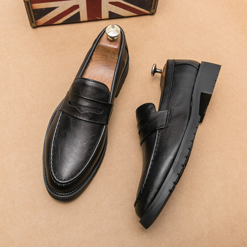 Μαύρα ανδρικά Loafers Μαλακά μοκασίνια υψηλής ποιότητας Ανοιξιάτικα φθινοπωρινά γνήσια δερμάτινα Ανδρικά επαγγελματικά παπούτσια φόρεμα γραφείου Zapatos