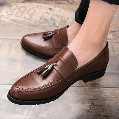 Mocasini cu ciucuri pentru bărbați Pantofi formali din piele pantofi rochii eleganti pantofi rochii simple pentru bărbați pantofi ocazionali pentru petrecere de nuntă Încălțăminte pentru bărbați