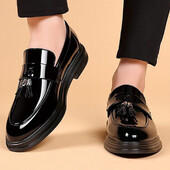 Παπούτσια Ανδρικά Δερμάτινα Παπούτσια Slip On Office Ανδρικά Επίσημα Παπούτσια Γαμήλια πάρτι Ανδρικά παπούτσια με φούντα που αναπνέουν Driving Lazy Oxfords