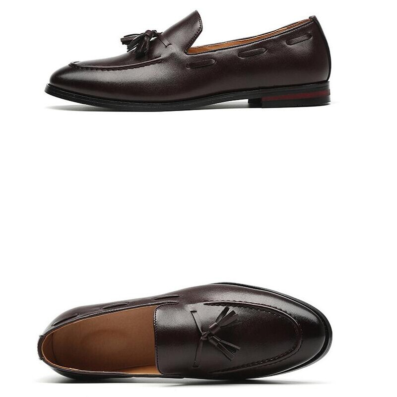 Meeste vabaaja nahast jalanõud Meeste sõidujalatsid Kerged mokassiinid Mehed Trendikad Tutid Peod Pulmakorterid EUR Suurused 38-48