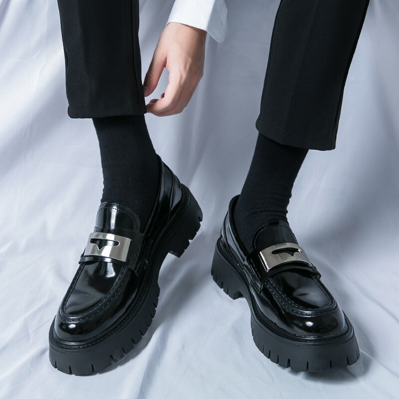 Platvorm Uus Meeste Kleit Nahast kingad Kõrge Klassikaline Mugav terava ninaga Nööriga ärijalatsid Mood vabaaja pulmapidu
