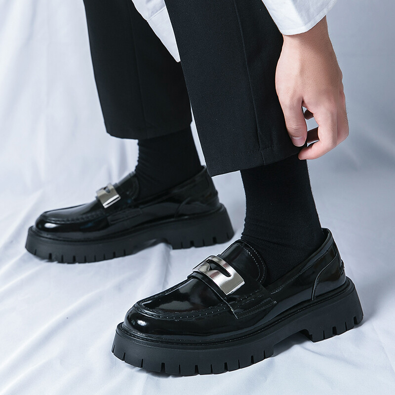 Platvorm Uus Meeste Kleit Nahast kingad Kõrge Klassikaline Mugav terava ninaga Nööriga ärijalatsid Mood vabaaja pulmapidu