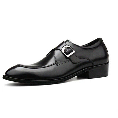 Klassikalised nahast meeste kingad värvi plokk ümmarguse varbaga pandlaga ärikleit nahast kingad Meeste vabaaja kingad pulmapeo jaoks