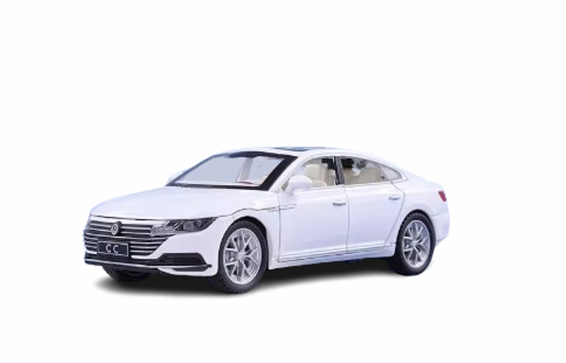 Играчка Кола, Тип VOLKSWAGEN CC, Метален, Звук и светлина, Бял, 1:32, Без кутия