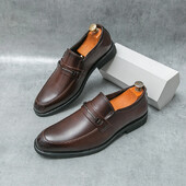 Pantofi de piele clasici de moda Pantofi de piele pentru barbati cu varf ascutit Imbracaminte formala de afaceri Pantofi de piele pentru birou Pantofi casual pentru barbati