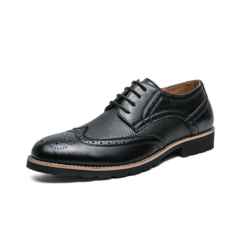 Pantofi Oxford lucrați manual pentru bărbați, Brogue din piele cu vârful aripii, pantofi de rochie pentru bărbați, pantofi clasici de afaceri, pantofi formali pentru bărbați, pantofi din piele de vițel