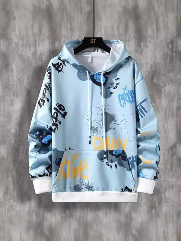 Hanorac casual pentru bărbați, trening pentru bărbați la modă cu glugă, stil nou de primăvară și toamnă, jachetă frumoasă și versatilă pentru bărbați