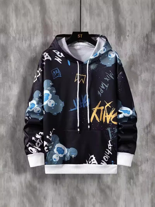 Hanorac casual pentru bărbați, trening pentru bărbați la modă cu glugă, stil nou de primăvară și toamnă, jachetă frumoasă și versatilă pentru bărbați