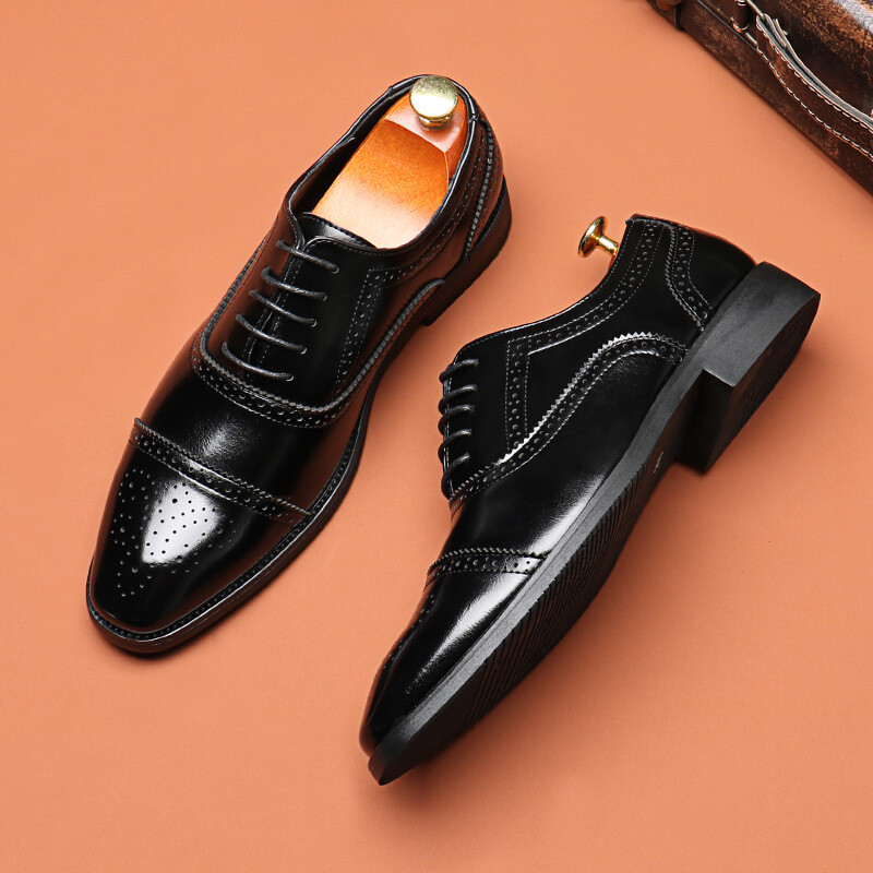 Pantofi de lux pentru bărbați din piele, cu vârf ascuțit, pantofi formali pentru bărbați, rochie brogue, oxford, pantofi de nuntă de mire, sculptați manual, clasici