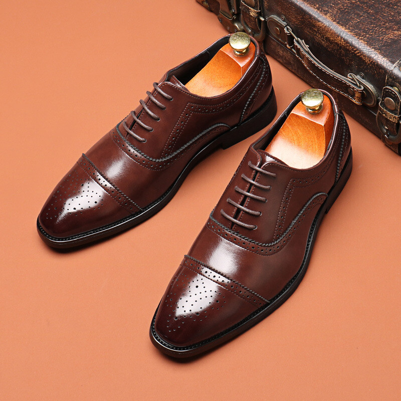 Pantofi de lux pentru bărbați din piele, cu vârf ascuțit, pantofi formali pentru bărbați, rochie brogue, oxford, pantofi de nuntă de mire, sculptați manual, clasici