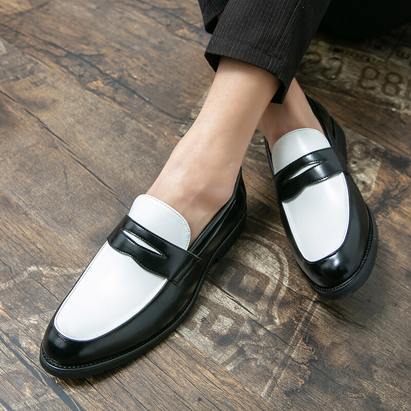 Nove dizajnerske muške dvobojne patchwork navlake s džentlmenskim vjenčanicama Cipele za povratak kući Ravne cipele Ležerne mokasine Zapatos Hombre