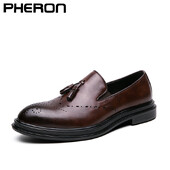 Itaalia meeste kingad pidulikud pulmajalatsid Uued stiilsed Briti Brogue jalanõud Meeste libisevad meestekleidid kingad piduliku peo tossud