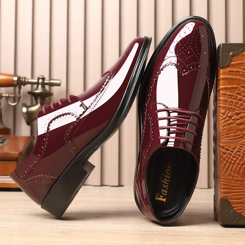 Nove britanske retro bijele debele brogue dna, pojačane svečane oxford cipele za muškarce, vjenčanje, maturalnu zabavu, povratak kući Sapato Social Masculino