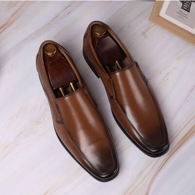 Pantofi Brogue din piele Pantofi de mireasa barbati Pantofi Oxford vintage lucrati manual pentru barbati 2023