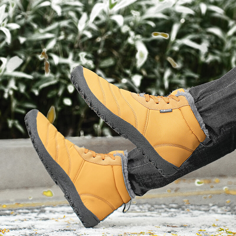 Cizme de zăpadă de iarnă pentru bărbați și femei, pantofi din bumbac, pantofi de drumeție în aer liber, cizme de pluș, calde, înalte, mărimea mare 48 pantofi bărbați