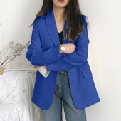 Väikese kostüümiga jakk naistele Uus vabaaja avar sügisülikonna jope Briti nööbiga kardigan naiste pidulik ärikostüüm