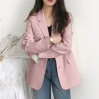 Väikese kostüümiga jakk naistele Uus vabaaja avar sügisülikonna jope Briti nööbiga kardigan naiste pidulik ärikostüüm