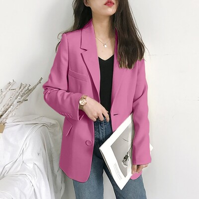 Väikese kostüümiga jakk naistele Uus vabaaja avar sügisülikonna jope Briti nööbiga kardigan naiste pidulik ärikostüüm