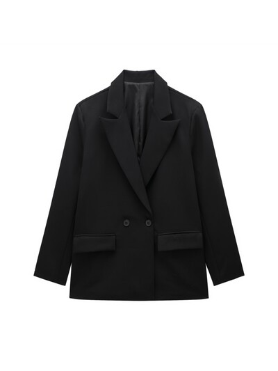 TRAF Office Femei Blazer colorat largi 2024 de vară cu mânecă lungă la două piepte pentru birou. Jachetă pentru femeie.