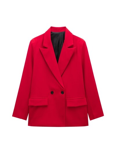 TRAF Office Femei Blazer colorat largi 2024 de vară cu mânecă lungă la două piepte pentru birou. Jachetă pentru femeie.