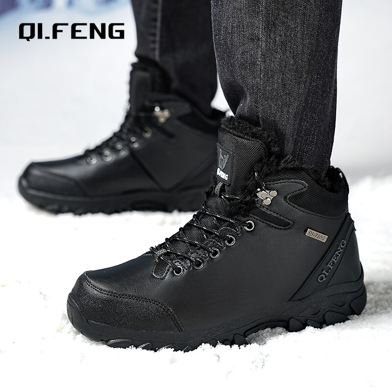 Uued Talvised Meeste Õues Matkasaapad Turism Telkimine Sport Jaht Soojad Jalatsid Mood Suured libisemisvastased Vastupidavad spordijalatsid