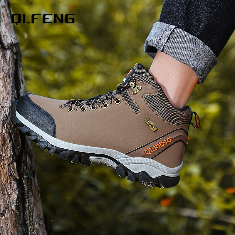 Uued Talvised Meeste Õues Matkasaapad Turism Telkimine Sport Jaht Soojad Jalatsid Mood Suured libisemisvastased Vastupidavad spordijalatsid