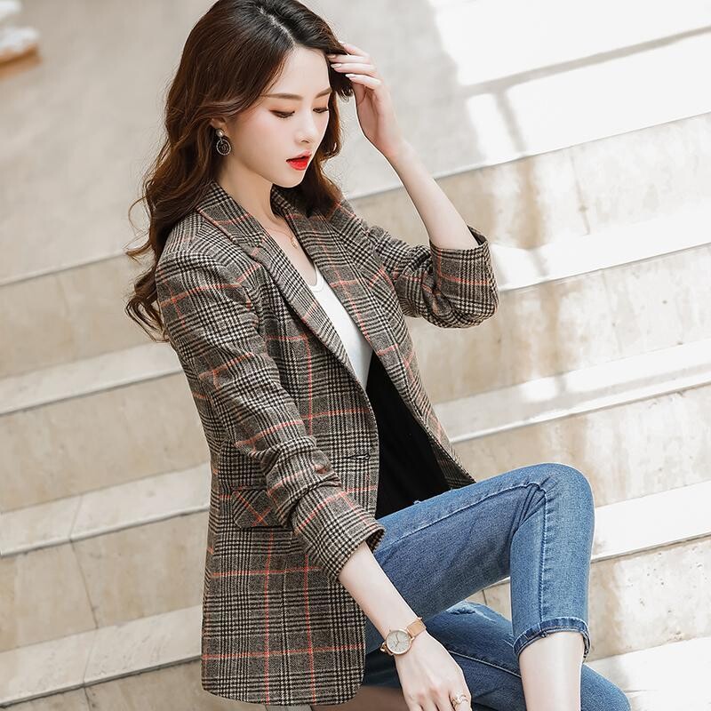 Ay1096 2020 kevad sügis talv uus naiste mood vabaaja naiste tööriietus kena jope naine naine OL ülikond bleiser