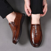 Meeste Retro vabaaja nahast kingad Klassikaline õmblemine Mugavad püksid Kevadsuvi Töö Stiil Oxfordi Mood