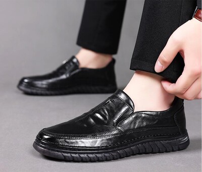 Meeste Retro vabaaja nahast kingad Klassikaline õmblemine Mugavad püksid Kevadsuvi Töö Stiil Oxfordi Mood