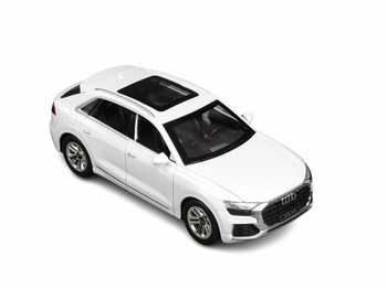 Играчка Кола, Тип AUDI Q8, Метален, Звук и светлина, Бял, 1:32, Без кутия