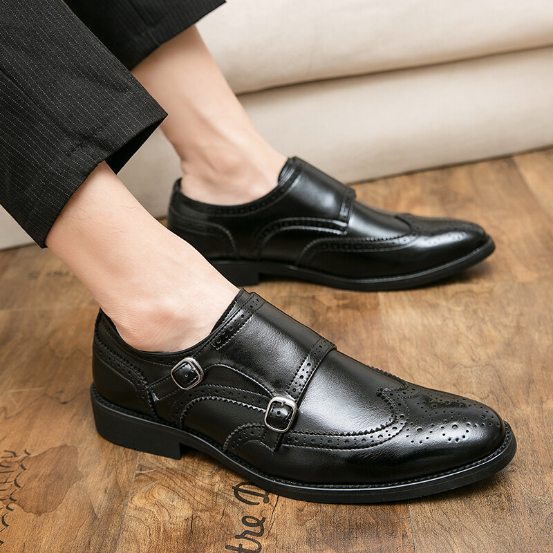 Luksuzne muške Oxford cipele s printom Modna haljina klasičnog stila Kožne cipele zelene zelene crne Svečane cipele sa šiljatim prstima na vezanje Muške